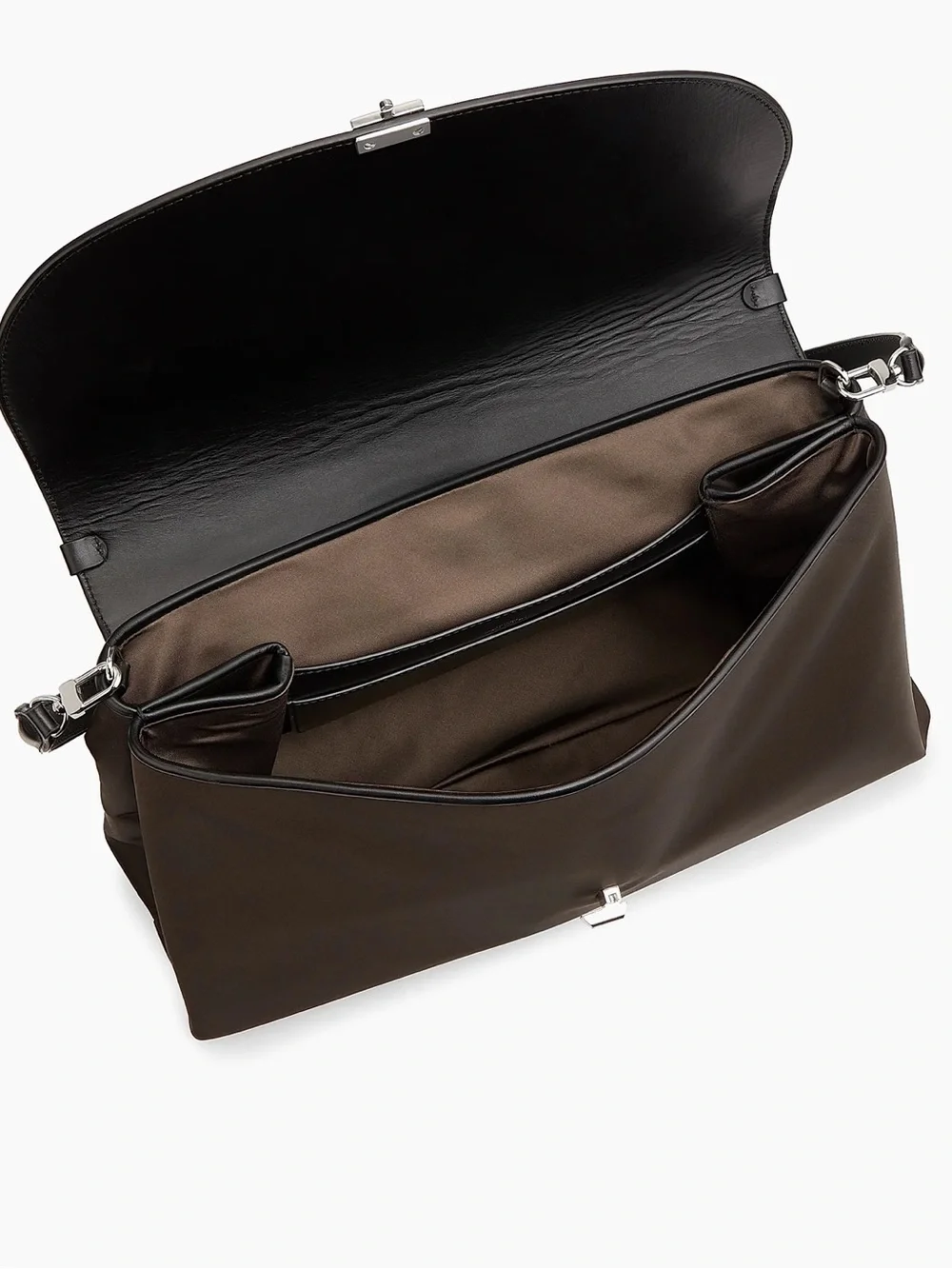 Toteme T-Lock Nylon and Leather Satchel